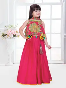 Tiny Kingdom Girls Embroidered Ready to Wear Lehenga With Blouse And Dupatta