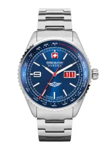SWISS MILITARY HANOWA Men Printed Dial & Stainless Steel Analogue Swiss Made Watch