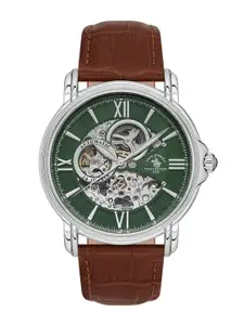 SANTA BARBARA POLO & RACQUET CLUB Men Dial & Leather Straps Analogue Watch SB.8.10002-5