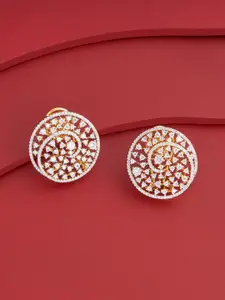 Kushal's Fashion Jewellery Gold-Plated Studs Earrings