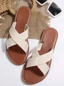 Jbarg Women Slip-On Open Toe Flats