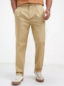 HIGHLANDER Men Regular Fit Mid-Rise Korean Pants