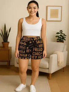 GAB Women Printed High-Rise Shorts