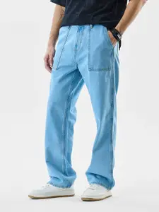 Snitch Men Light Blue Mid-Rise Straight Fit Jeans