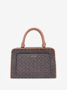 Calvin Klein Brand Logo Printed Structured Hand Bag