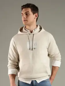 Tommy Hilfiger Men Brand Logo Printed Hooded Cotton Sweatshirt