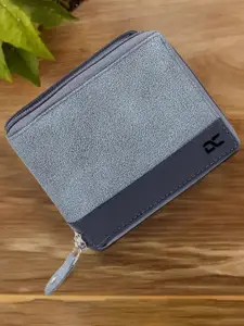 Dezire Crafts Men Brand Logo Printed Zip Around Wallet