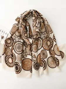 QUECY Women Geometric Printed Scarf