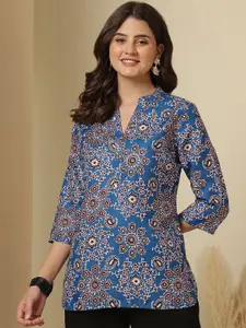 Anouk Rustic Ethnic Motifs Three-Quarter Sleeves  Kurtis