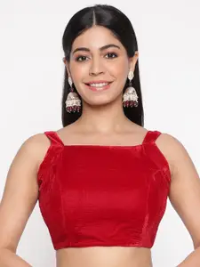 flaher Square Neck Sleeveless Saree Blouse