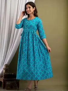 FASHION CLOUD Women Blue Kurtis