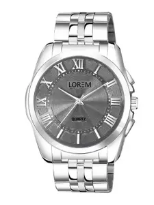 LOREM Men Round Dial & Bracelet Style Straps Analogue Watch LR128