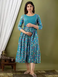 FASHION CLOUD Women Blue Kurtis