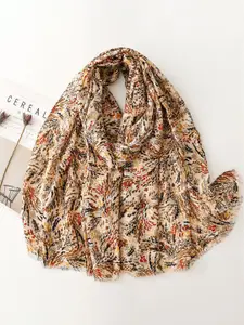 QUECY Women Abstract Printed Scarf