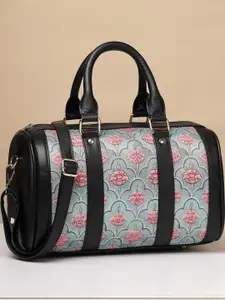 Anouk Ladies Floral Printed PU Structured Handbag