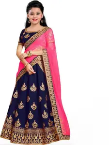 Shoryam Fashion Girls Embroidered Ready to Wear Lehenga &