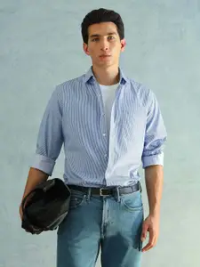 Arrow Men Slim Fit Striped Smart Formal Shirt