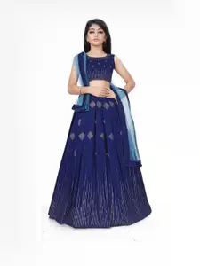 Shoryam Fashion Girls Embellished Ready to Wear Lehenga & Blouse With Dupatta
