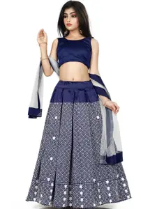 Shoryam Fashion Girls Sequinned Ready to Wear Lehenga & Blouse With Dupatta