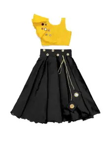 Shoryam Fashion Girls Embellished Ready to Wear Lehenga &