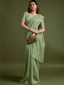 Anouk Embellished Sequinned Tissue Designer Saree