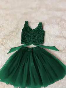 Shoryam Fashion Girls Embroidered Ready to Wear Lehenga Choli