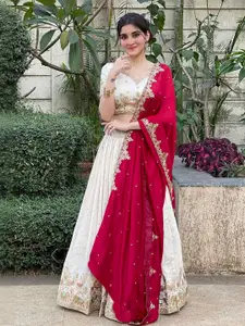 Kedar Fab Embroidered Unstitched Lehenga Choli Set