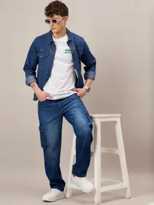 The Roadster Lifestyle Co. Men Comfort Straight Fit Edgy & Cool Nautical Chic Cotton Jeans