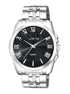 LOREM Men Round Textured Dial Analogue Watch LR125