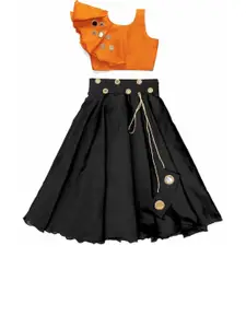 Shoryam Fashion Girls Embroidered Ready to Wear Lehenga & Blouse With Dupatta