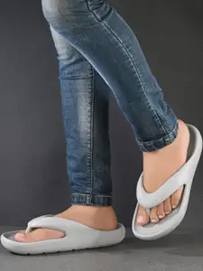 HRX by Hrithik Roshan Adults-Men Grey Slip-On Flip Flops