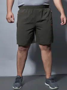 Technosport Men Plus Size Solid Slim Fit  Sports Shorts with Technolite