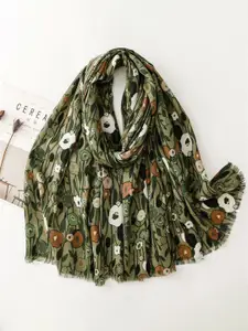 QUECY Women Floral Printed Scarf
