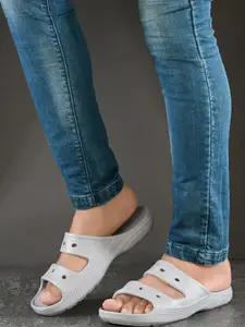 HRX by Hrithik Roshan Adults-Men Grey Slip-On Flip Flops