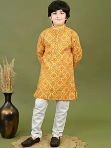 BT DEZINES Boys Bandhani Printed Kurta with Pyjama