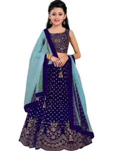 Shoryam Fashion Girls Embroidered Ready to Wear Lehenga & Blouse With Dupatta