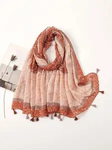 QUECY Women Ethnic Motifs Printed Scarf