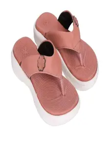 Style Height Women Pink Flip Flops