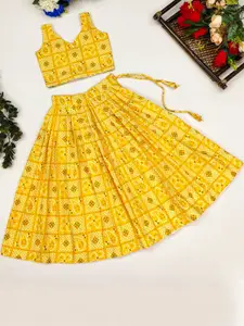 Shoryam Fashion Girls Printed Ready to Wear Lehenga Choli