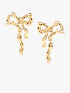 Kazo Gold-Plated Knot Bow Shaped Drop Earrings