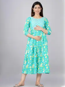 FASHION CLOUD Women Green Kurtis