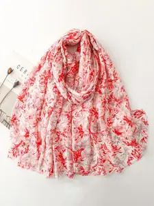 QUECY Women Abstract Printed Scarf