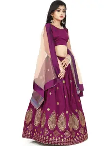 Shoryam Fashion Girls Embellished Ready to Wear Lehenga & Blouse With Dupatta