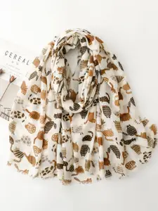 QUECY Women Conversational Printed Scarf