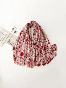 QUECY  Women Printed Scarf  With Tasselled