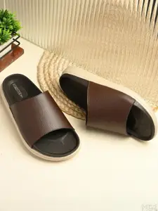Roadster Adults-Men Brown Sliders Flip Flops