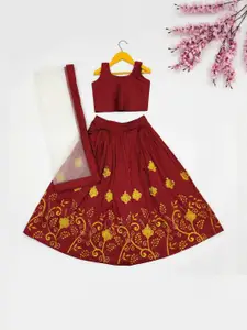 Shoryam Fashion Girls Ready to Wear Lehenga & Blouse Solid