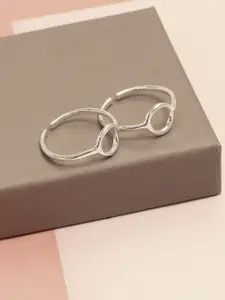 LeCalla Rhodium-Plated Toe Rings