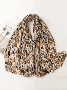 QUECY  Women Printed Scarf  With Tasselled