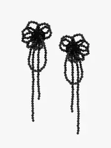 Kazo Artificial Beaded Midnight Bloom Contemporary Drop Earrings